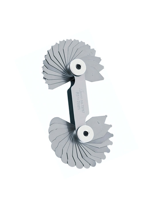 Jauge de rayon Shinwa R1 à R7 mm – 34 lames