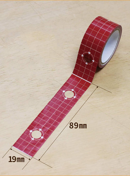 Ruban de Marquage Japonais E-SPF 19 mm – Guide de vissage pour bois 1×4 (motif quadrillé)
