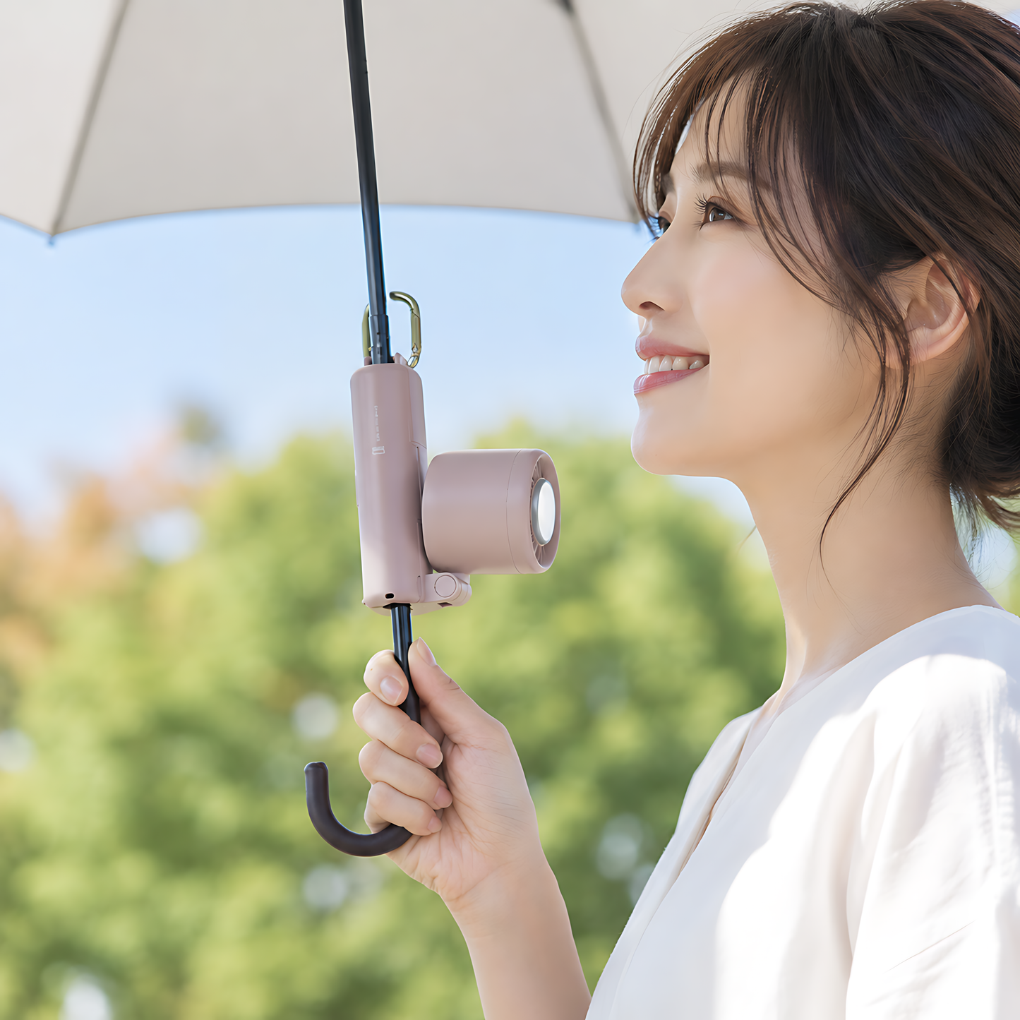 Ventilador para Sombrilla Japonesa con Refrigeración Peltier