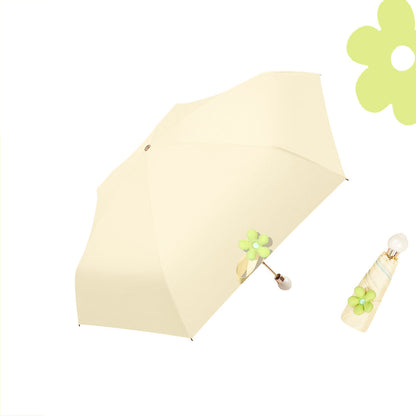 Parapluie Pliable Compact Forme Bouton Kumokasa - イエロー
