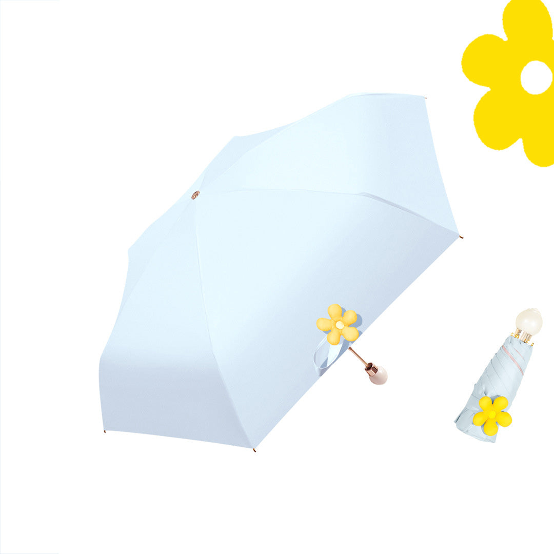 Parapluie Pliable Compact Forme Bouton Kumokasa - スカイブルー