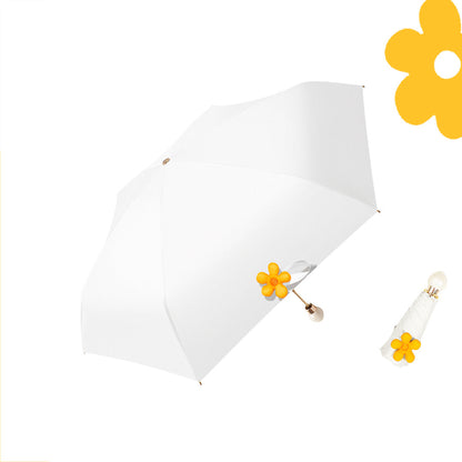 Parapluie Pliable Compact Forme Bouton Kumokasa - Blanc Cassé