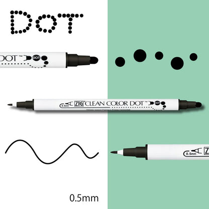 Set 4 Marqueurs Noirs Double Pointe ZIG – Calligraphie, Lettering et Illustration