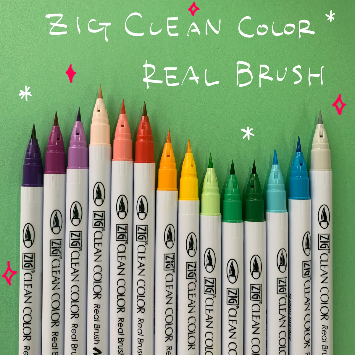 ZIG Clean Color Real Brush Set 12 Couleurs – Feutres Pinceau Aquarelle Manga & Illustration