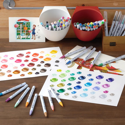 ZIG Clean Color Real Brush Set 12 Couleurs – Feutres Pinceau Aquarelle Manga & Illustration