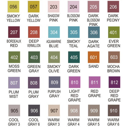 ZIG Clean Color Real Brush Set 30 Couleurs A – Feutres Pinceau Aquarelle Manga & Illustration