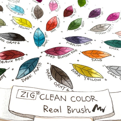 ZIG Clean Color Real Brush Set 30 Couleurs A – Feutres Pinceau Aquarelle Manga & Illustration