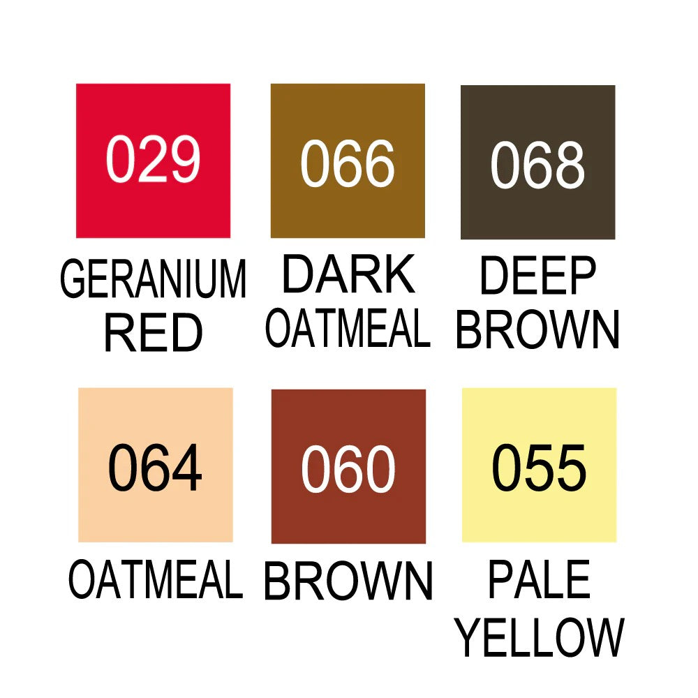 ZIG Clean Color Real Brush Portrait Color 2 – Set 6 Couleurs Illustration Manga