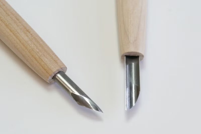 Ciseau japonais gouge oblique (Shamaru) – Acier HSS – 6 mm – Finition précise