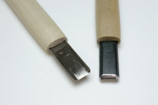 Japanese fishtail chisel – Aogami #2 steel – 12 mm – Flat finish