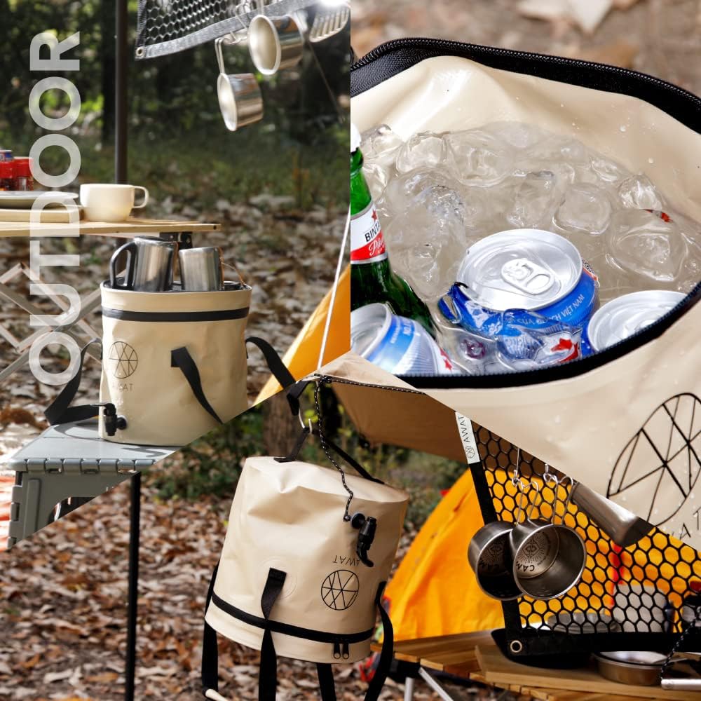 Jerrican Souple Pliable 10L AWAT – Réservoir d’Eau Multifonction avec Robinet (Camping & Urgence)