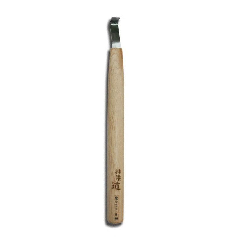 Ciseau japonais fond de cavité – Acier HSS – 3 mm / 9 mm – Sculpture bois
