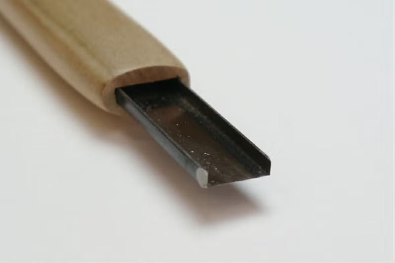 Ciseau japonais box edge (Hakogata) – Acier Aogami #2 – 12 mm / 15 mm – Sculpture angles nets
