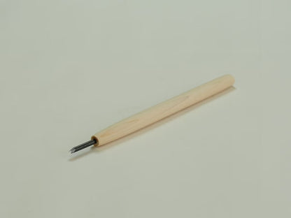 Ciseau de sculpture japonais V 60° – Acier Aogami #2 – Gravure bois précision