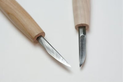 Ciseau japonais double tranchant Naginata – Acier HSS – 6 mm – Sculpture libre