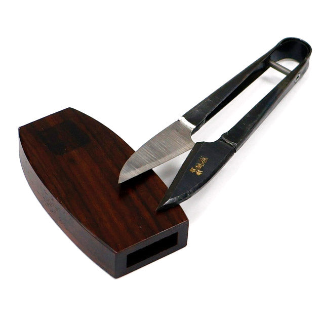 Ciseaux Misuzu 105 mm avec étui japonais pour ciseaux coupe-fil (Saya) en bois de rose – Kibuna
