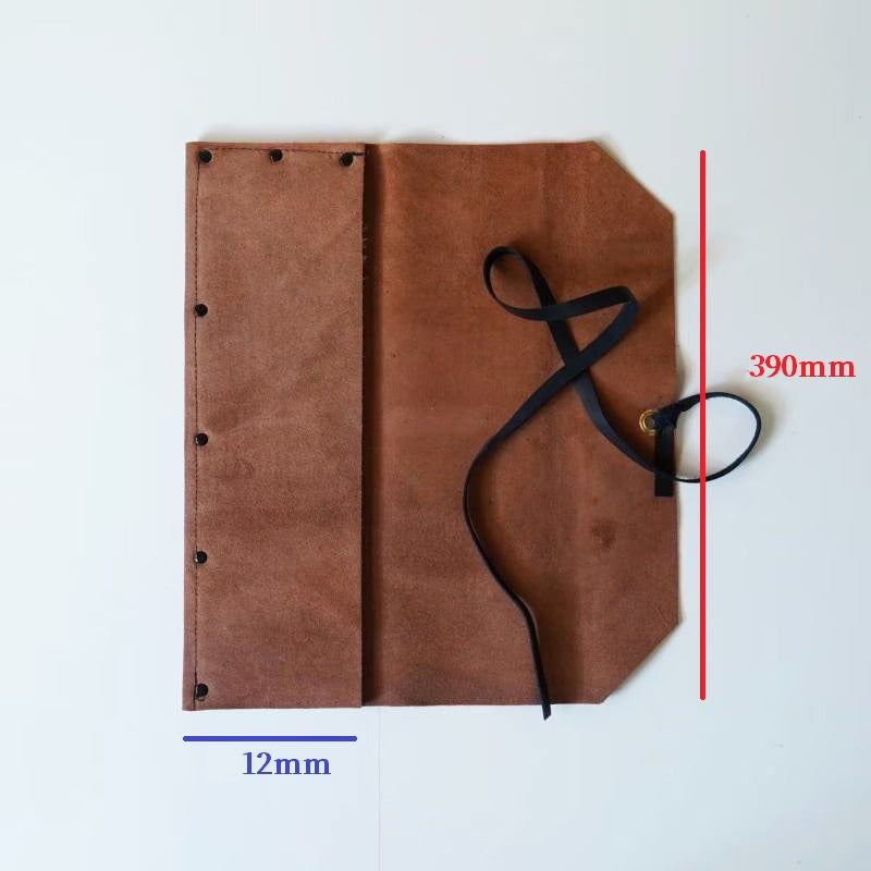 Étui en cuir velours pour scies japonaises – Marron (5 scies)