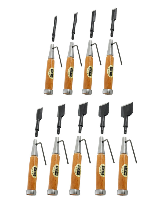 BIGMAN Kagamijishi Japanese Chisel – Oire Nomi with Interchangeable Alloy Steel Blade