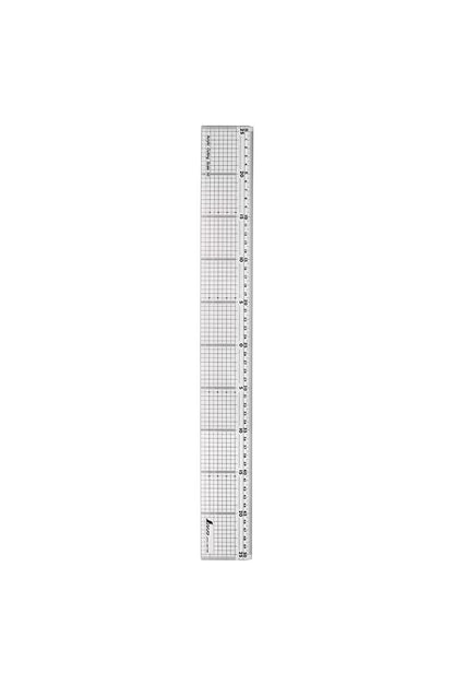 Règle de Découpe Japonaise en Acrylique 50 cm avec Bord en Acier Inoxydable – Shinwa