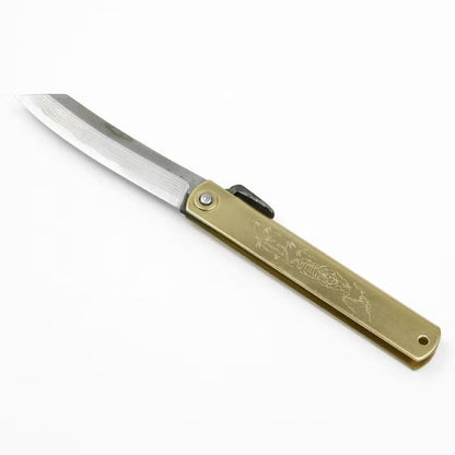 Cuchillo japonés Higonokami Sadakoma Aogami – Hoja laminada forjada a mano (Edición especial)