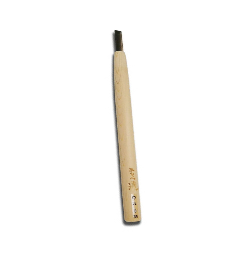Ciseau à sculpter japonais arrondi – Acier Aogami #2 – Manche Hinoki (3mm / 9mm / 12mm / 15mm)