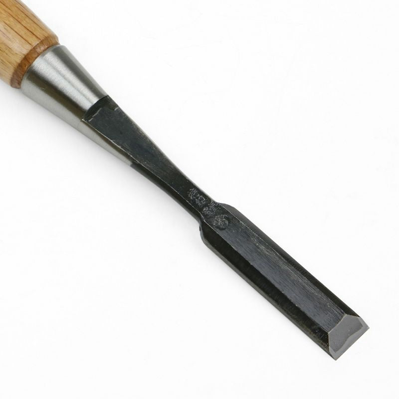 Ciseau japonais professionnel 15mm – Acier Shirogami 2 – Manche en chêne rouge – Fabriqué au Japon