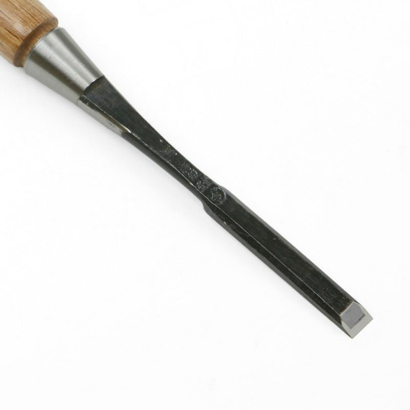 Ciseau japonais professionnel 9mm – Acier Shirogami 2 – Manche en chêne rouge – Fabriqué au Japon