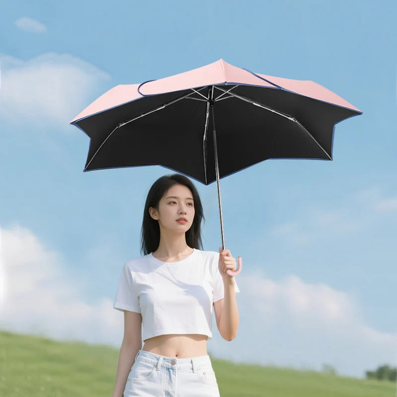 Parapluie Japonais Pliable Fleur | Ombrelle Anti-UV UPF50+ 100% UV & Pluie