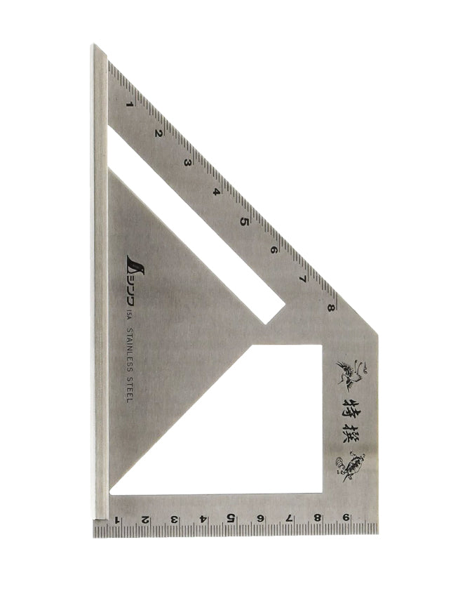 Équerre d’onglet Shinwa en acier inoxydable – Contrôle 45° et 90°
