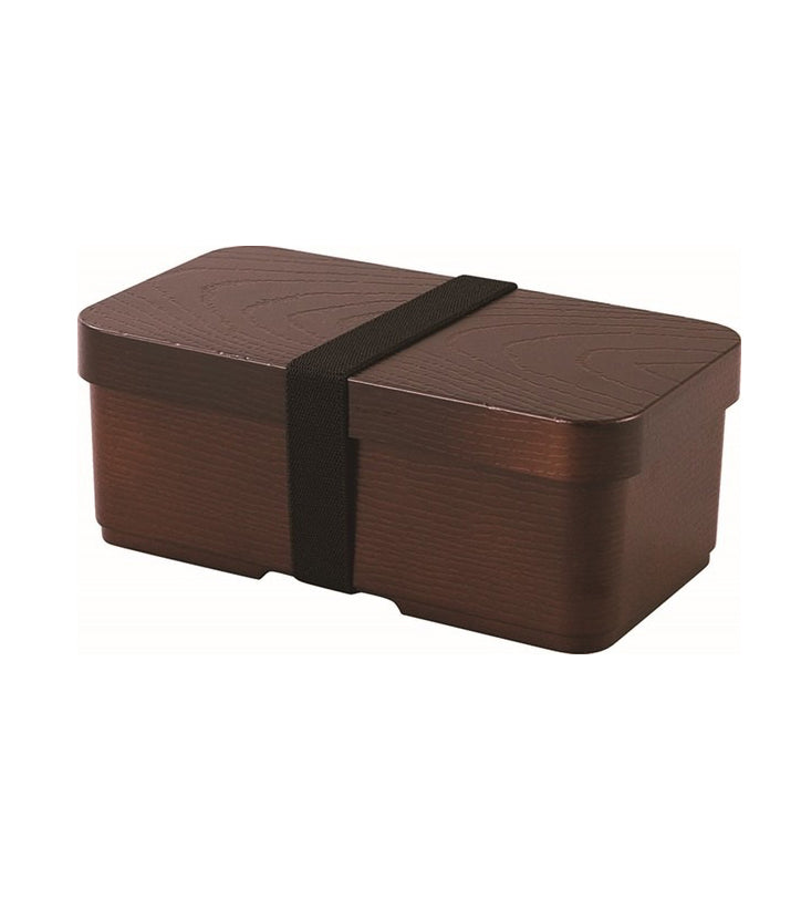 Boîte Bento Japonaise Style Magewappa Rectangulaire Marron – 520 ml, Fabrication Japonaise