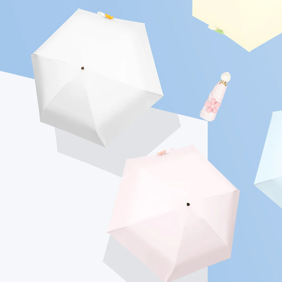 Kumokasa Button-Shaped Compact Folding Umbrella