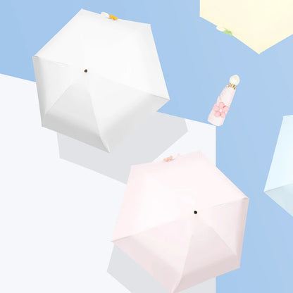Kumokasa Button-Shaped Compact Folding Umbrella