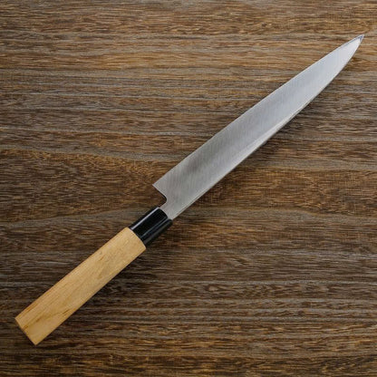 Couteau japonais Yanagiba – Acier Ginsan inoxydable, manche en cerisier – 210 à 270 mm