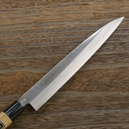 Couteau japonais Yanagiba – Acier Ginsan inoxydable, manche en cerisier – 210 à 270 mm