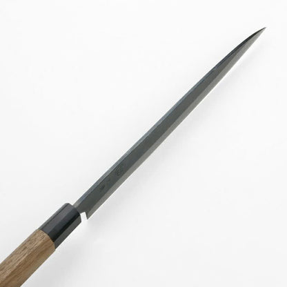 Couteau japonais Yanagiba Motokane – Aogami n°1 forgé, finition Kurouchi, 210 à 270 mm