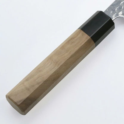 Couteau japonais Santoku 165 mm – Acier Ginsan Damas 33 couches, manche noyer