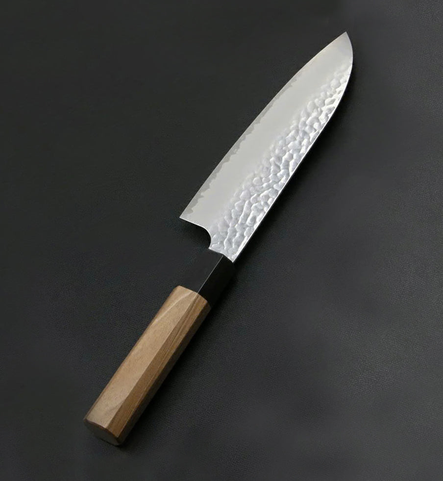 Couteau japonais Santoku Hiroyuki 170 mm – Acier HAP40, finition martelée