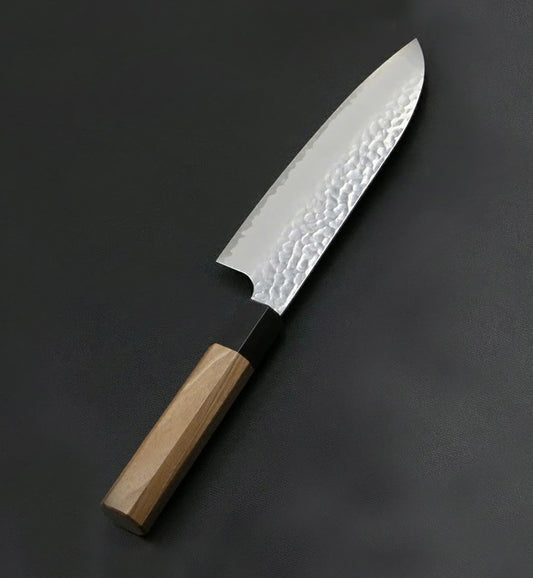 Couteau japonais Santoku Hiroyuki 170 mm – Acier HAP40, finition martelée