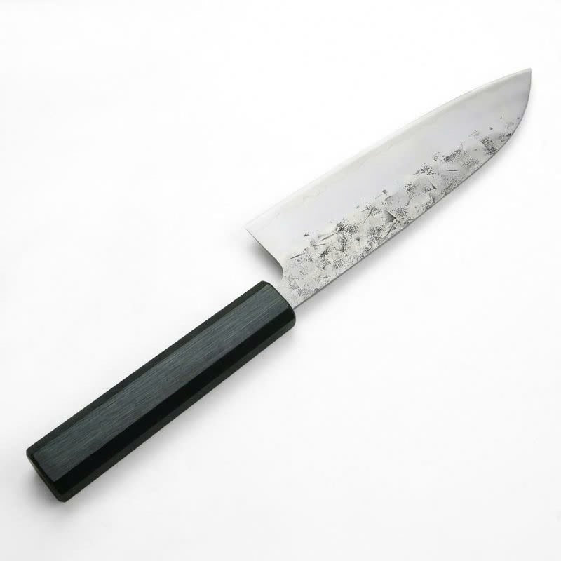 Couteau japonais Santoku Shigekatsu 165 mm – Acier SLD, manche bleu laqué