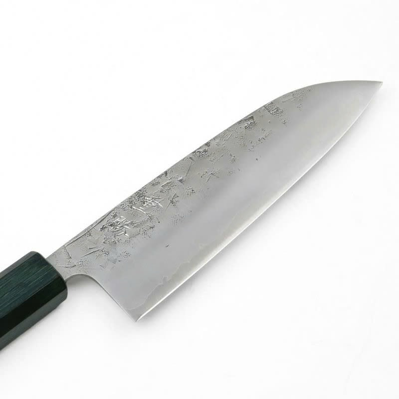 Couteau japonais Santoku Shigekatsu 165 mm – Acier SLD, manche bleu laqué