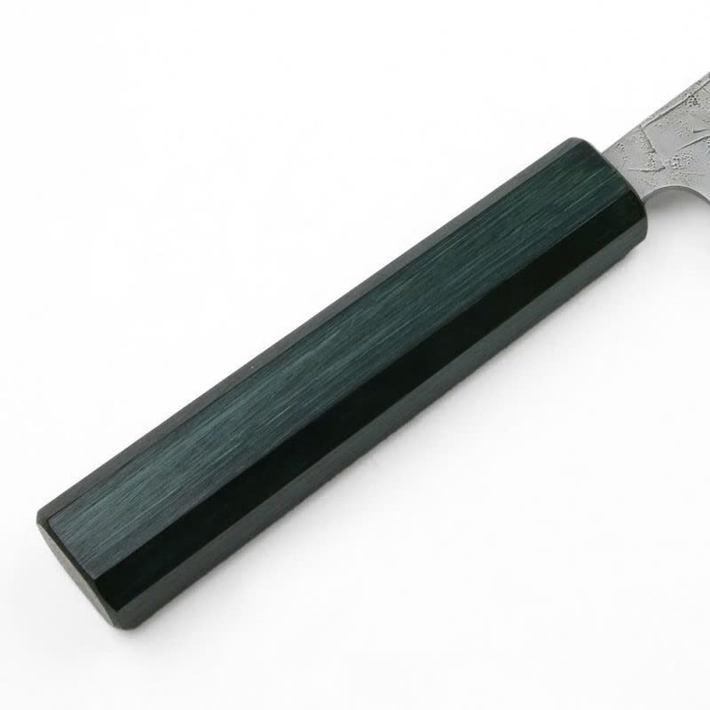Couteau japonais Santoku Shigekatsu 165 mm – Acier SLD, manche bleu laqué