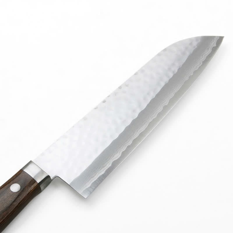 Couteau japonais Santoku 165 mm – Acier VG10 Damas 17 couches martelé