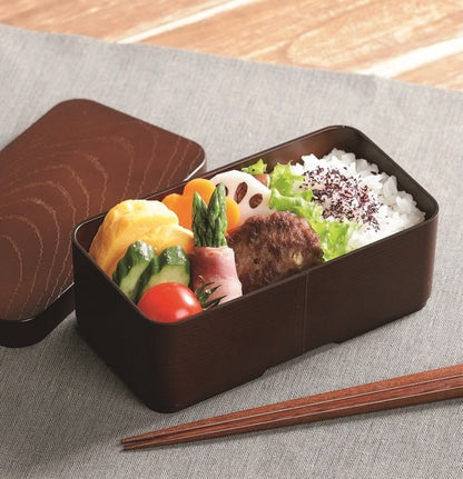 Boîte Bento Japonaise Style Magewappa Rectangulaire Marron – 520 ml, Fabrication Japonaise