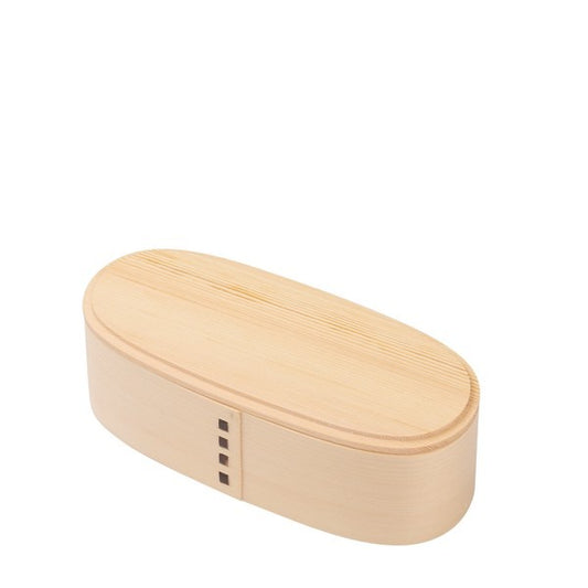 Japanese Magewappa 2-Tier Slim Bento Box - Natural Cedar Wood 700ml