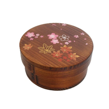 Boîte Bento Japonaise Magewappa Sakura & Momiji – Bois de Cèdre 650 ml