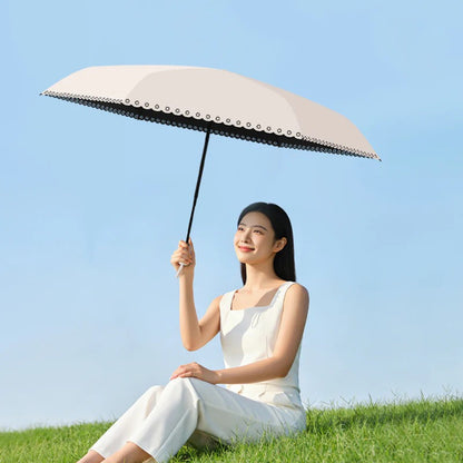 Parapluie Pliable Auto-Ouvrant à Volants Kumokasa