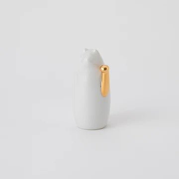 SETOMANEKI Maneki Neko Rouge et Blanc Gold Hand avec Coffret en Kiri
