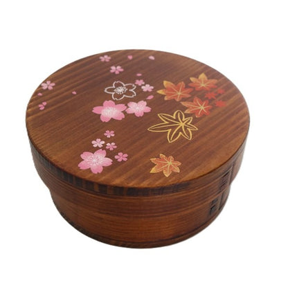 Boîte Bento Japonaise Magewappa Sakura & Momiji – Bois de Cèdre 650 ml