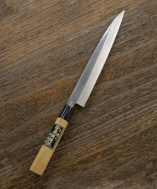 Couteau japonais Yanagiba – Acier Ginsan inoxydable, manche en cerisier – 210 à 270 mm