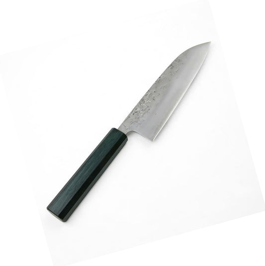 Couteau japonais Santoku Shigekatsu 165 mm – Acier SLD, manche bleu laqué